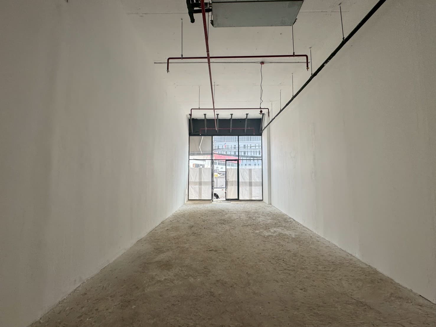 Industrial co-working café reframe — before